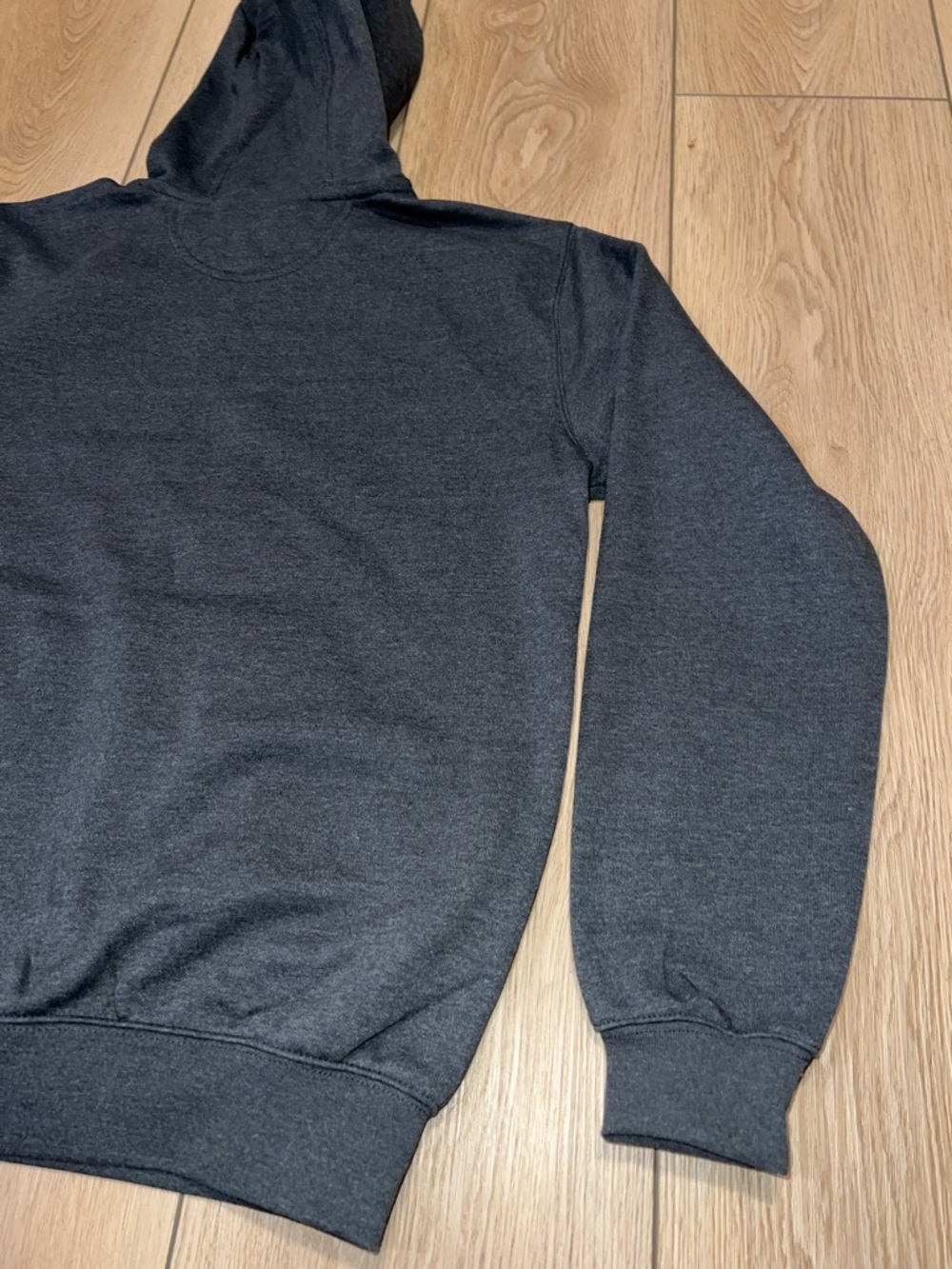 Carhartt Men’s Charcoal Hoodie with Neon Sleeve Logo - Picture 15 of 16